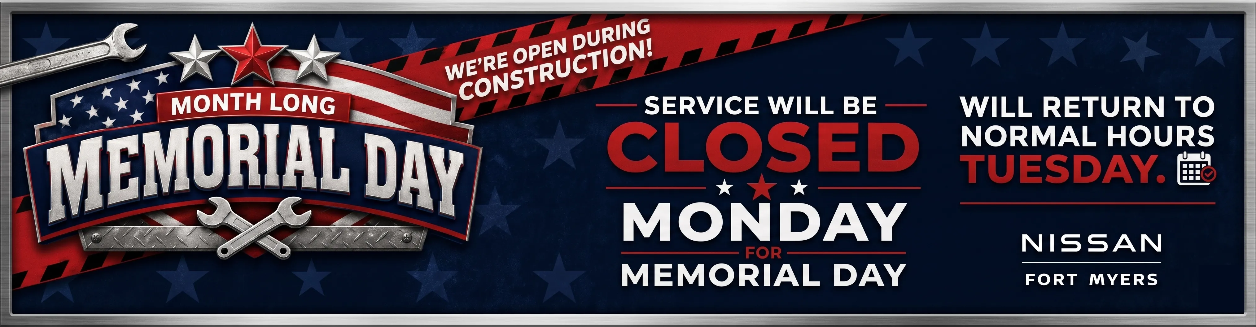 Memorial Day Service Hours